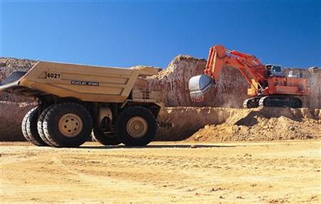 Handout photograph of truck being loaded at Macarthur Coal's Coppabella mine Handout photograph of truck being loaded at Macarthur Coal's Coppabella mine