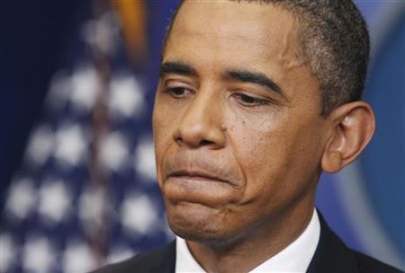 U.S. President Obama ponders over a question during a news conference in the briefing room of the White House in Washington U.S. President Obama ponders over a question during a news conference in the briefing room of the White House in Washington