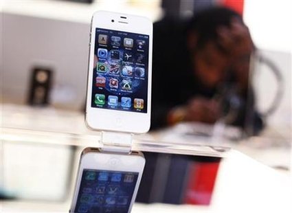 An iPhone is seen at the Apple store in New York An iPhone is seen at the Apple store in New York