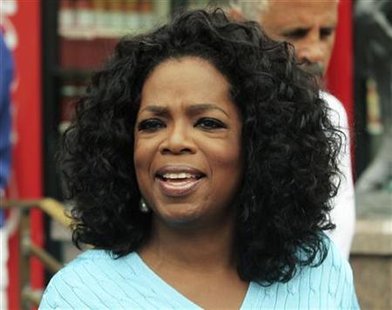 Oprah Winfrey speaks to the media while attending the second day of the Allen and Company Sun Valley Conference in Sun Valley Oprah Winfrey speaks to the media while attending the second day of the Allen and Company Sun Valley Conference in Sun Valley