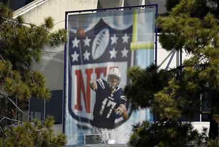 The home of the NFL's San Diego Chargers is shown in San Diego, California at Qualcomm Stadium The home of the NFL's San Diego Chargers is shown in San Diego, California at Qualcomm Stadium