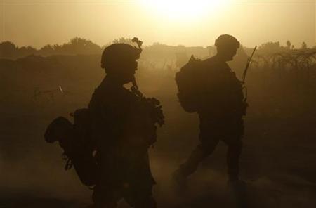 US Amy soldiers patrol in Panjwai district Kandahar province southern Afghanistan US Amy soldiers patrol in Panjwai district Kandahar province southern Afghanistan
