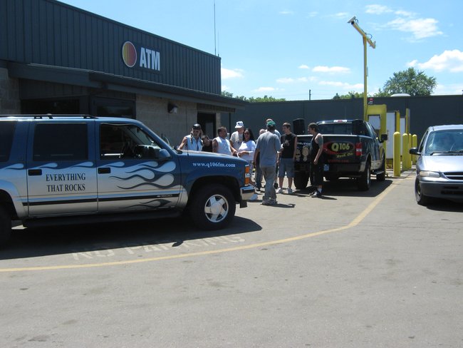 We "recycled" our old Q106 Suburban at Omni Source! It was a bittersweet moment! Thank you for stopping out to witness the destruction!