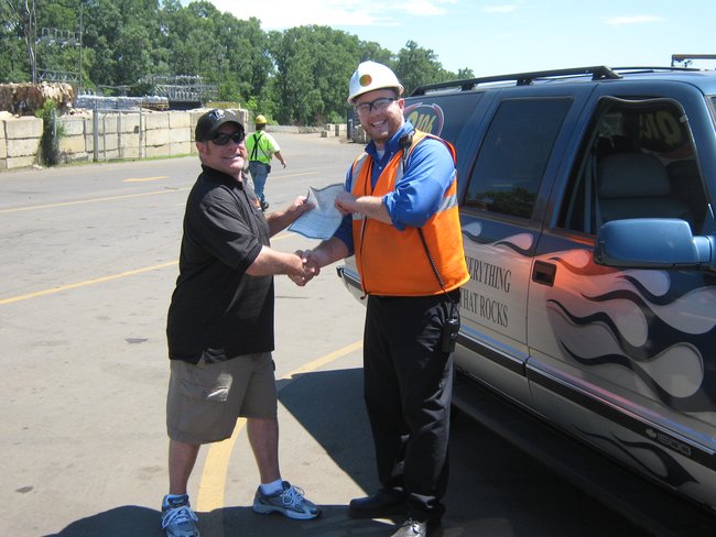 We "recycled" our old Q106 Suburban at Omni Source! It was a bittersweet moment! Thank you for stopping out to witness the destruction!