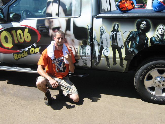 We "recycled" our old Q106 Suburban at Omni Source! It was a bittersweet moment! Thank you for stopping out to witness the destruction!
