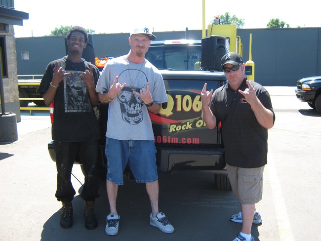 We "recycled" our old Q106 Suburban at Omni Source! It was a bittersweet moment! Thank you for stopping out to witness the destruction!