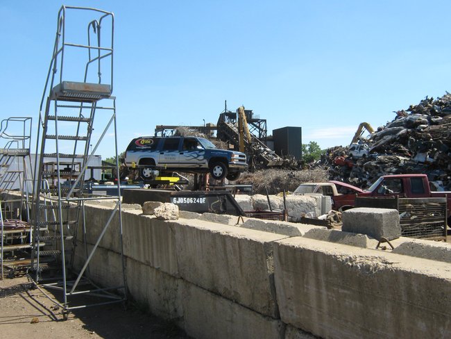 We "recycled" our old Q106 Suburban at Omni Source! It was a bittersweet moment! Thank you for stopping out to witness the destruction!
