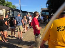 The scene backstage during the meet & greet with Black Stone Cherry and Theory of a Deadman!