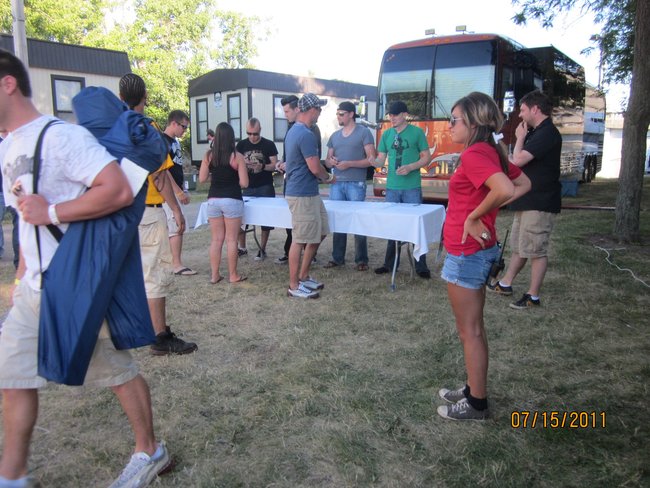 The scene backstage during the meet & greet with Black Stone Cherry and Theory of a Deadman!