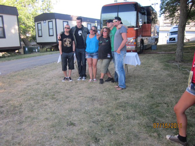 The scene backstage during the meet & greet with Black Stone Cherry and Theory of a Deadman!