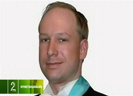 A photograph of Norwegian attack suspect Anders Behring Breivik is broadcast by Norwegian television A photograph of Norwegian attack suspect Anders Behring Breivik is broadcast by Norwegian television