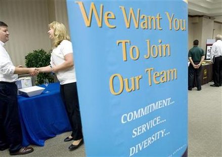 Jobseekers attend a "Hiring our Heroes" job fair aimed at out-of-work military veterans in Ashburn Jobseekers attend a "Hiring our Heroes" job fair aimed at out-of-work military veterans in Ashburn