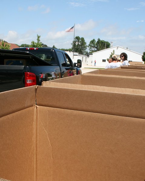 The E-Cycle event was a chance to properly recycle unwanted electronics FREE of charge courtesy of Charter Communications. The Point helped stuff a semi truck load of computers, monitors, stereos, printers, shredders, TVs, refrigerators, microwaves, and more! Thanks to Helping Hands Recycling for hauling it all away and disposing of it properly! The Boys & Girls Club of Sheboygan also accepted a little over $2000 in benefit donations. Well done Sheboygan!