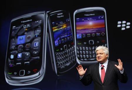 Mike Lazaridis, president and co-chief executive officer of Research in Motion, speaks at the RIM Blackberry developers conference in San Fr Mike Lazaridis, president and co-chief executive officer of Research in Motion, speaks at the RIM Blackberry developers conference in San Fr