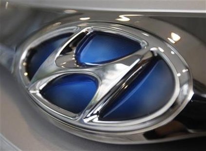 The logo of Hyundai Motor is seen on a car displayed at a Hyundai dealership in Seoul The logo of Hyundai Motor is seen on a car displayed at a Hyundai dealership in Seoul