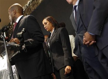 Nafissatou Diallo, the Manhattan maid who has accused Dominique Strauss-Kahn of sexually assaulting her, stands during a media conference at Nafissatou Diallo, the Manhattan maid who has accused Dominique Strauss-Kahn of sexually assaulting her, stands during a media conference at