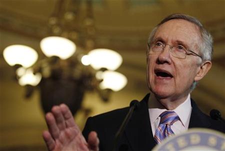 Senate Majority Leader Harry Reid speaks to the press during debt reduction talks on Capitol Hill in Washington Senate Majority Leader Harry Reid speaks to the press during debt reduction talks on Capitol Hill in Washington
