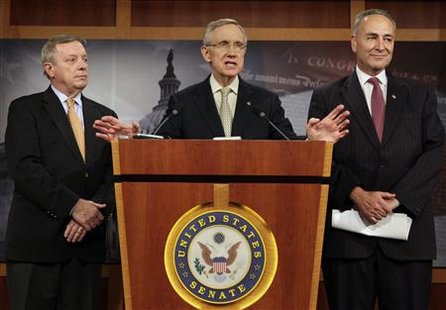 Senate Majority Leader Harry Reid speaks at a news conference in Washington Senate Majority Leader Harry Reid speaks at a news conference in Washington