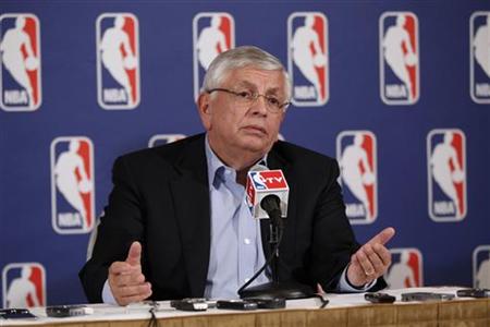 National Basketball Association commissioner David Stern answers questions from the media regarding contract negotiations between the NBA an National Basketball Association commissioner David Stern answers questions from the media regarding contract negotiations between the NBA an