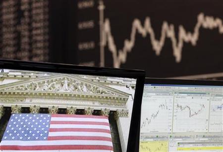 Computer displays are seen in front of the DAX Index board on the trading floor at Frankfurt's stock exchange Computer displays are seen in front of the DAX Index board on the trading floor at Frankfurt's stock exchange