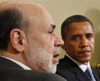 President Obama meets with Chairman of the Federal Reserve Bernanke at the White House in Washington President Obama meets with Chairman of the Federal Reserve Bernanke at the White House in Washington