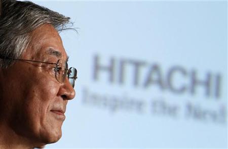 Hiroaki Nakanishi, president of Japanese electronics company Hitachi, attends a news conference in Tokyo Hiroaki Nakanishi, president of Japanese electronics company Hitachi, attends a news conference in Tokyo