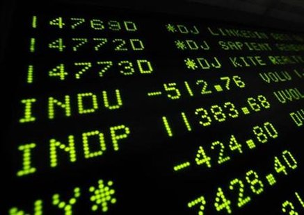 A board at the New York Stock Exchange shows the final trading numbers for the day A board at the New York Stock Exchange shows the final trading numbers for the day