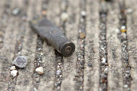 File photo of a shell casing alongside road on Danziger Bridge in eastern New Orleans File photo of a shell casing alongside road on Danziger Bridge in eastern New Orleans