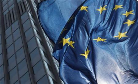 The flag of Europe is pictured in front of the ECB headquarters in Frankfurt The flag of Europe is pictured in front of the ECB headquarters in Frankfurt
