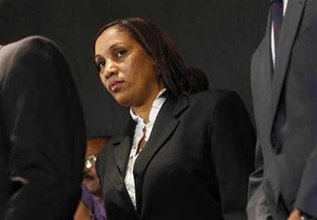 Nafissatou Diallo , the Manhattan maid who has accused Dominique Strauss-Kahn of sexually assaulting her, stands before speaking during a me Nafissatou Diallo , the Manhattan maid who has accused Dominique Strauss-Kahn of sexually assaulting her, stands before speaking during a me
