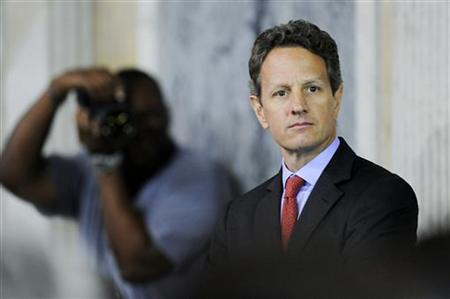 Geithner waits to go onstage at the Women in Finance Symposium at the Treasury Department in Washington Geithner waits to go onstage at the Women in Finance Symposium at the Treasury Department in Washington