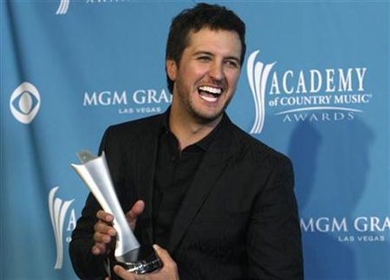 Luke Bryan poses at the 45th annual Academy of Country Music Awards in Las Vegas Luke Bryan poses at the 45th annual Academy of Country Music Awards in Las Vegas
