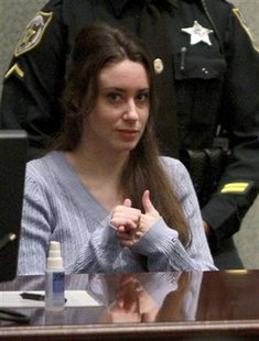 Casey Anthony sits in court during sentencing at the Orange County Courthouse in Orlando Casey Anthony sits in court during sentencing at the Orange County Courthouse in Orlando