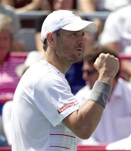 Fish of U.S. reacts during game against Switzerland's Wawrinka at the Rogers Cup tennis tournament in Montreal Fish of U.S. reacts during game against Switzerland's Wawrinka at the Rogers Cup tennis tournament in Montreal