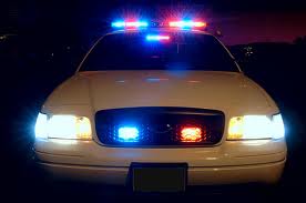 police car night lights