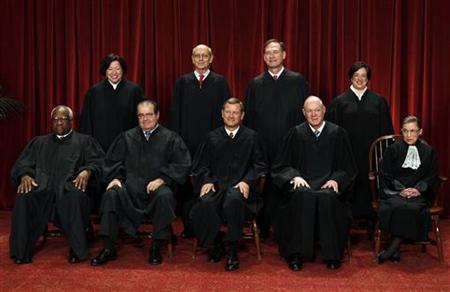 Justices of the U.S. Supreme Court pose for formal group photo in the East Conference Room in Washington Justices of the U.S. Supreme Court pose for formal group photo in the East Conference Room in Washington