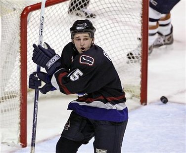 File photo of Rick Rypien celebrating his first ever NHL goal during play against the Edmonton Oilers in Vancouver File photo of Rick Rypien celebrating his first ever NHL goal during play against the Edmonton Oilers in Vancouver
