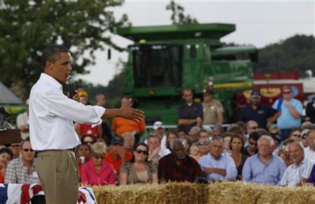 U.S. President Barack Obama speaks at a town hall-style event in Alpha, Illinois U.S. President Barack Obama speaks at a town hall-style event in Alpha, Illinois
