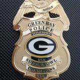 Green Bay police Packer badge (Photo courtesy of Lt. Bill Bongle) Green Bay police Packer badge (Photo courtesy of Lt. Bill Bongle)