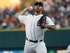 Detroit Tigers pitcher Justin Verlander delivers a pitch to the Minnesota Twins during the third inning of their game at Comerica Park on August 16, 2011. REUTERS