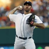 Detroit Tigers pitcher Justin Verlander delivers a pitch to the Minnesota Twins during the third inning of their game at Comerica Park on August 16, 2011. REUTERS