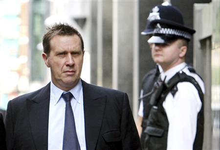 File photo of suspended News of The World royal correspondent Goodman arriving at City of Westminster Magistrates Court in central London