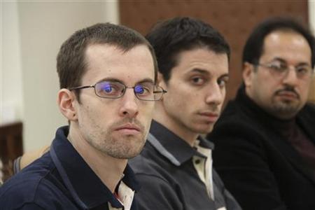 American hikers Shane Bauer (L) and Josh Fattal and their translator attend the first session of their trial in Tehran American hikers Shane Bauer (L) and Josh Fattal and their translator attend the first session of their trial in Tehran