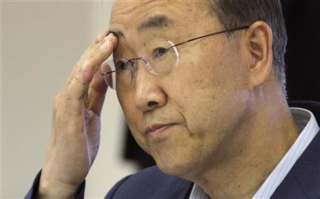 U.N. Secretary General Ban attends a breakfast meeting with governor of Fukushima Prefecture Sato in Fukushima U.N. Secretary General Ban attends a breakfast meeting with governor of Fukushima Prefecture Sato in Fukushima