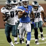 Detroit Lions running back Jahvid Best runs for a touchdown against the Philadelphia Eagles during the first half of their NFL game in Detroit on September 19, 2010. REUTERS
. Detroit Lions running back Jahvid Best runs for a touchdown against the Philadelphia Eagles during the first half of their NFL game in Detroit on September 19, 2010. REUTERS
.