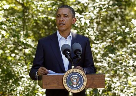 President Barack Obama delivers a statement on Libya from his vacation on Martha's Vineyard in Massachusetts President Barack Obama delivers a statement on Libya from his vacation on Martha's Vineyard in Massachusetts
