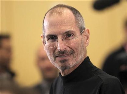 Apple CEO Steve Jobs leaves the stage after unveiling the iPhone 4 during the Apple Worldwide Developers Conference in San Francisco, Califo Apple CEO Steve Jobs leaves the stage after unveiling the iPhone 4 during the Apple Worldwide Developers Conference in San Francisco, Califo