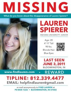 Flyer for Missing Student Lauren Spierer Flyer for Missing Student Lauren Spierer