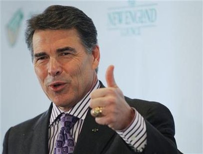 Republican presidential candidate Texas Governor Rick Perry speaks at a "Politics and Eggs" breakfast in Bedford Republican presidential candidate Texas Governor Rick Perry speaks at a "Politics and Eggs" breakfast in Bedford