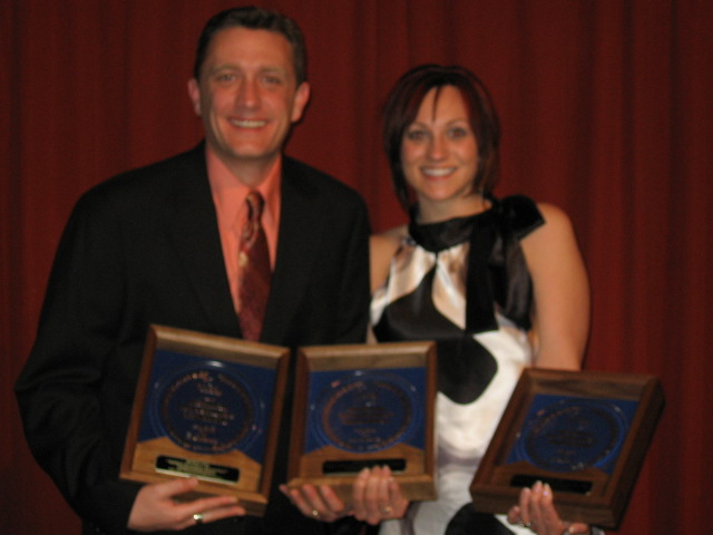 Lee Peek and Nikki Montgomery at Wisconsin Broadcasters Awards 2008